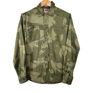 Wrangler Mens Flex For Comfort Camouflage LS  Button Up Shirt Jacket Green‎  M/M